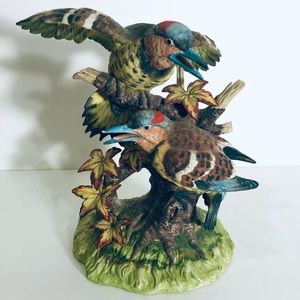 Vintage Kimco Japan Porcelain Vibrant Colored Birds